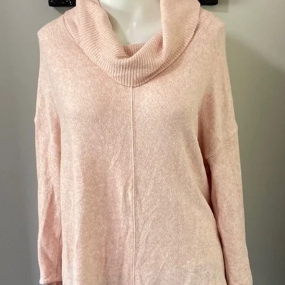 Anthropologie Saturday Sunday Pink Cowl Neck Sweater